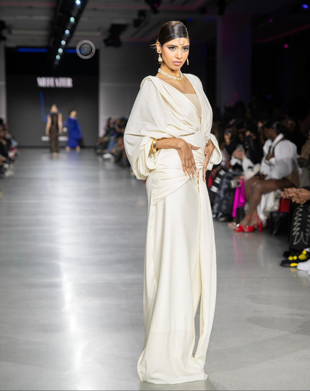 Cream Hooded Maxi Dress