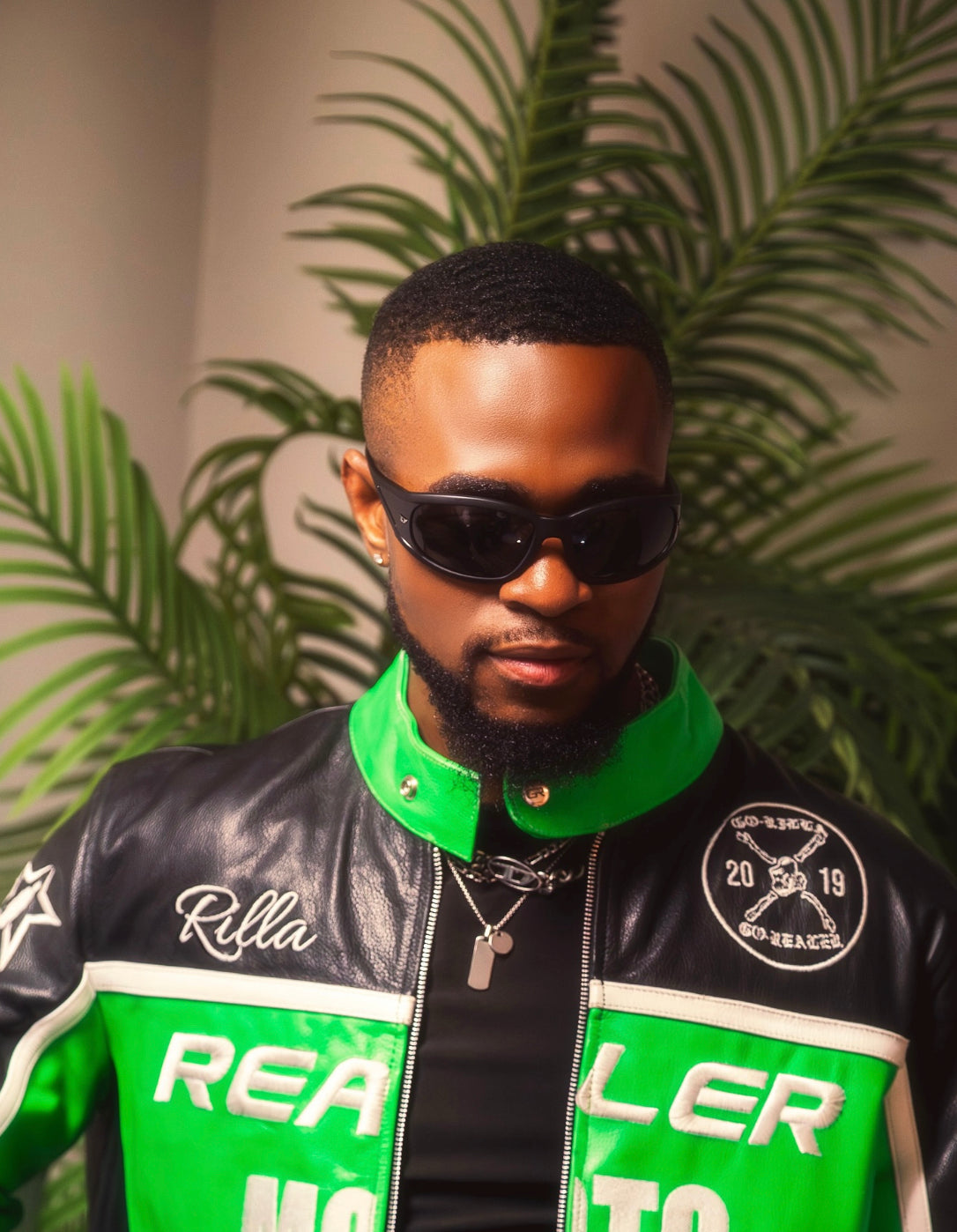 Lime Green Moto Biker Jacket