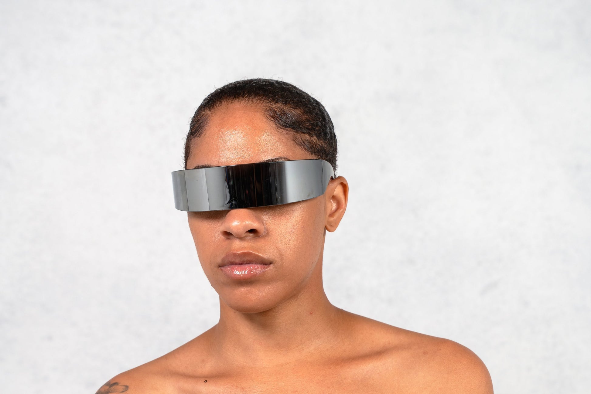 Grey Oversized Shield Glasses