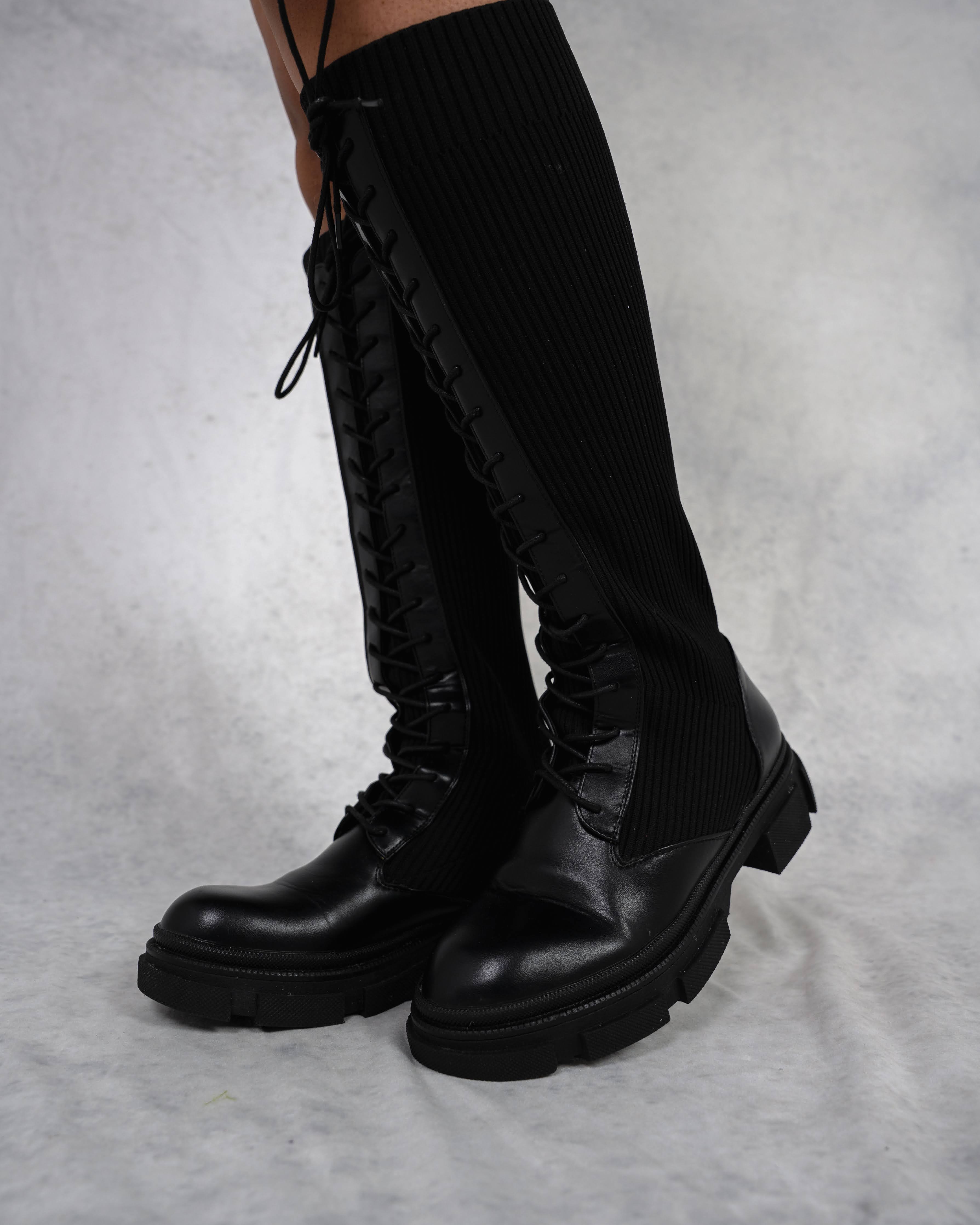 Midnight Lace Combat Boot
